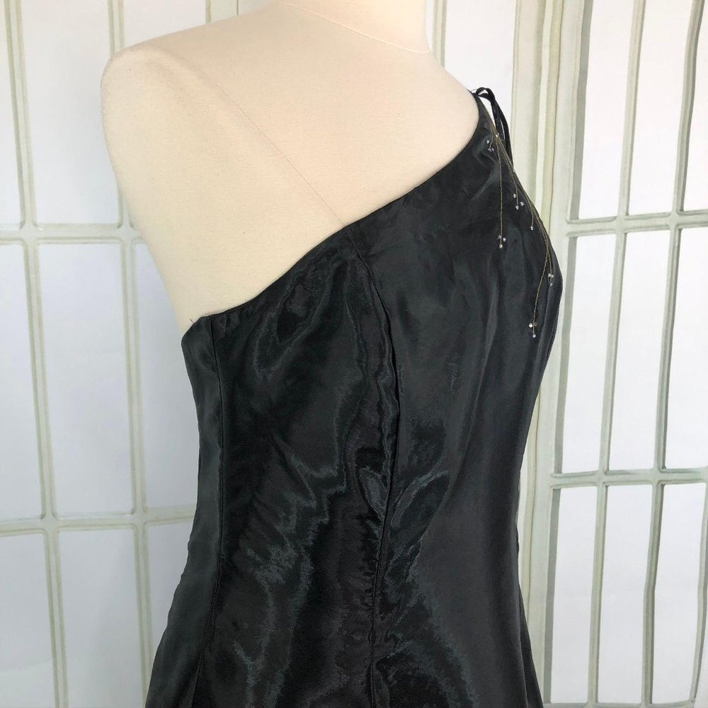 Night Scene One Shoulder Evening Dress Sz15 16 Fit - Picture 7 of 7